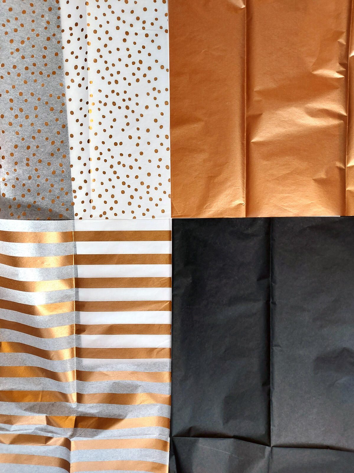 artoz Seidenpapier 50 cm x 70 cm kupfer/schwarz/weiß