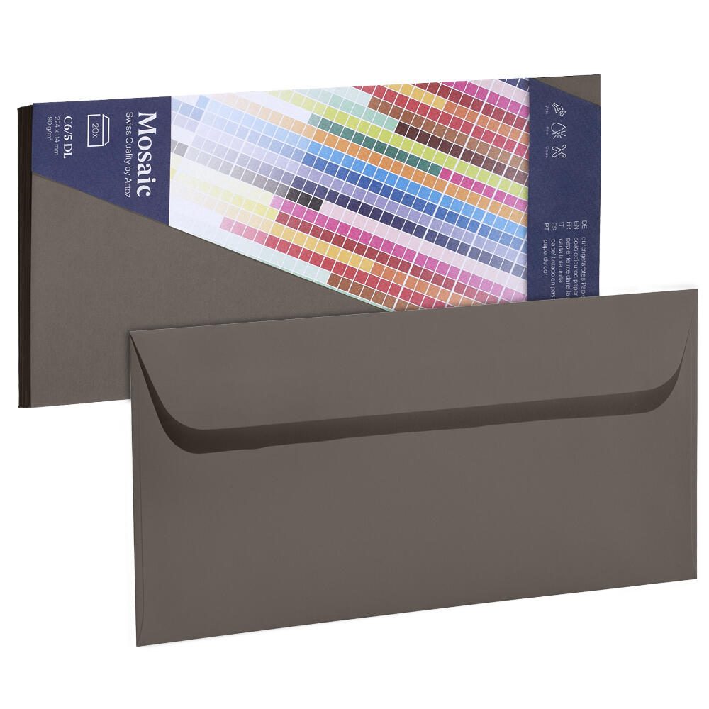 artoz Briefumschläge DIN lang ohne Fenster haftklebend