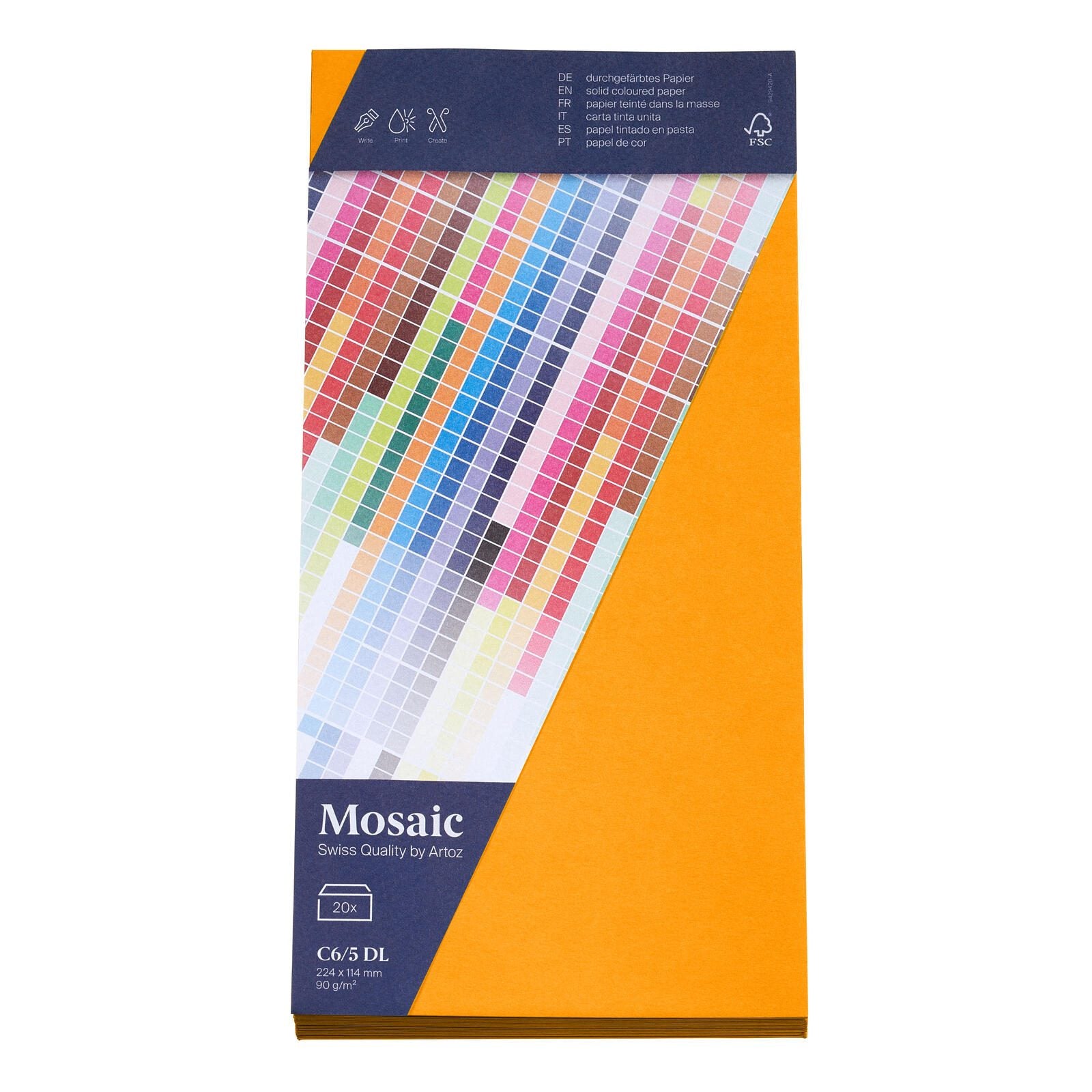 artoz Briefumschläge DIN lang ohne Fenster haftklebend