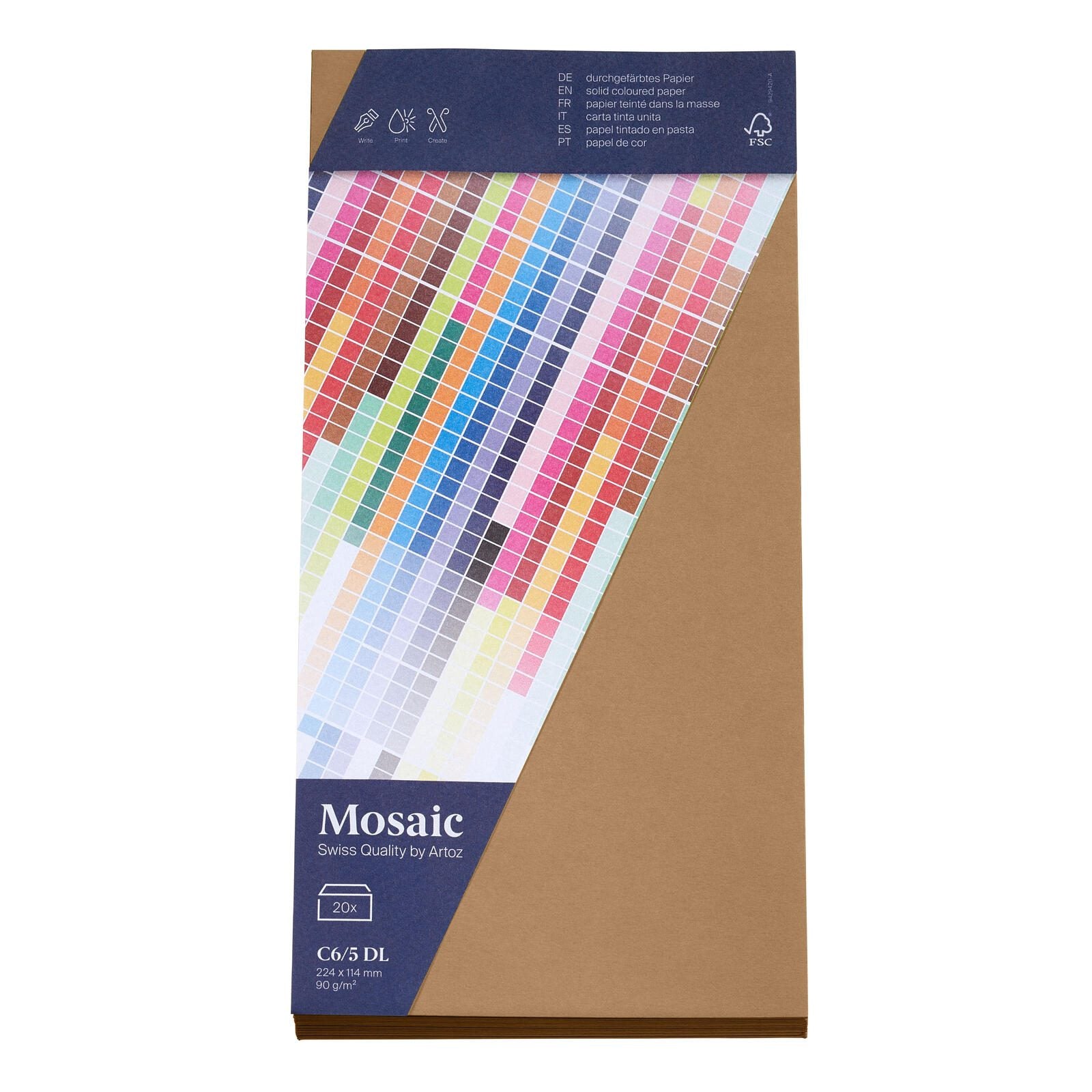 artoz Briefumschläge DIN lang ohne Fenster haftklebend