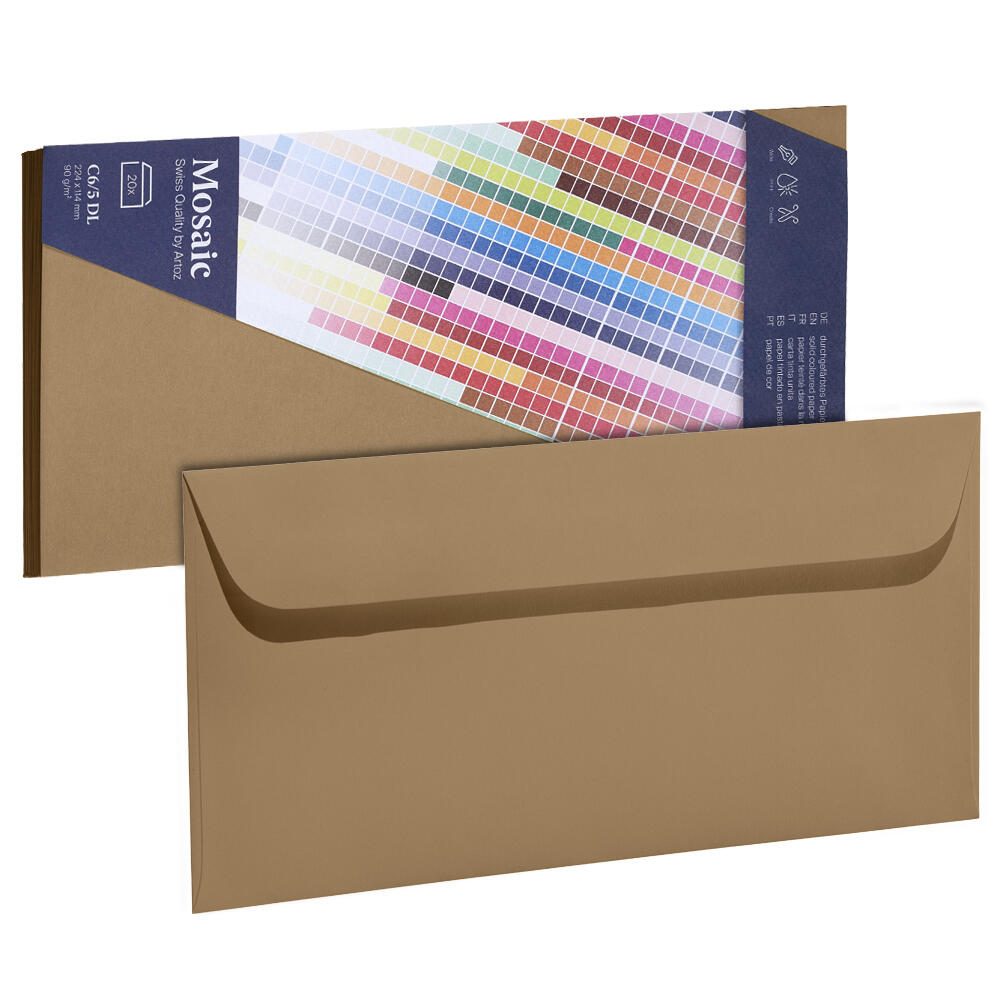 artoz Briefumschläge DIN lang ohne Fenster haftklebend