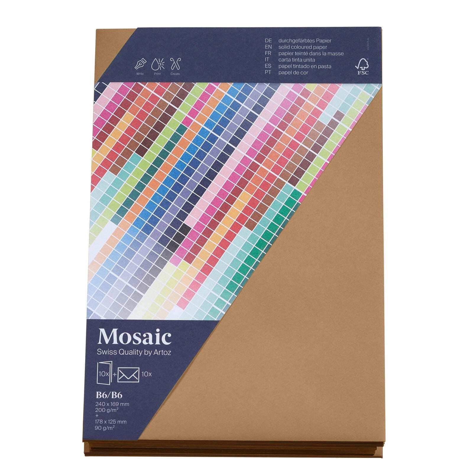 artoz Faltkarten mit Briefumschlägen DIN B6 natur