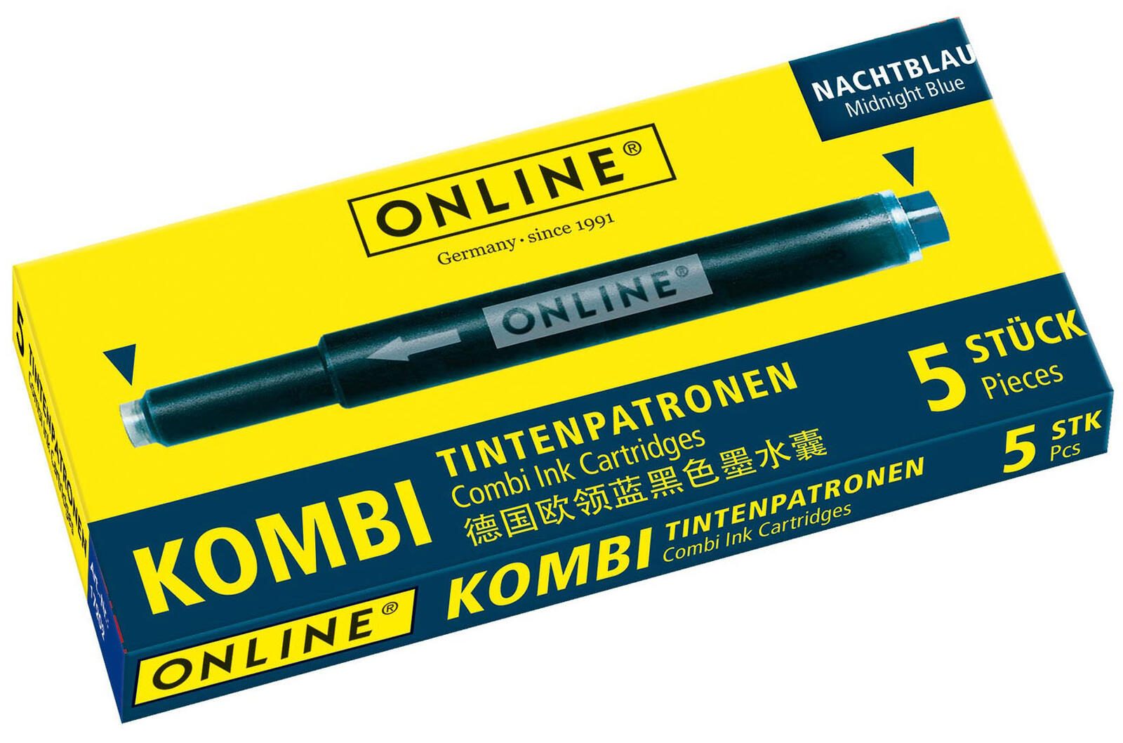 ONLINE® Tintenpatronen für Füller nachtblau