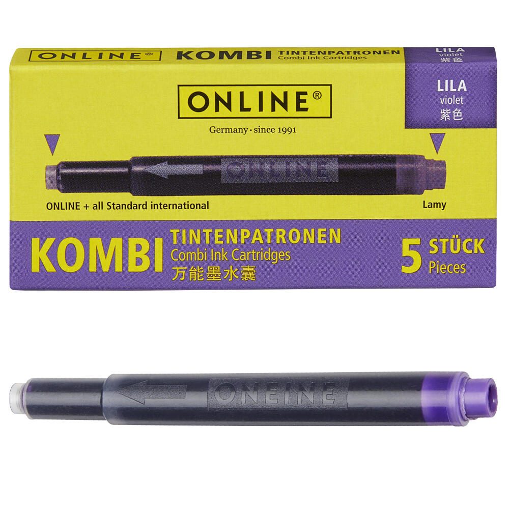 ONLINE® Tintenpatronen für Füller lila