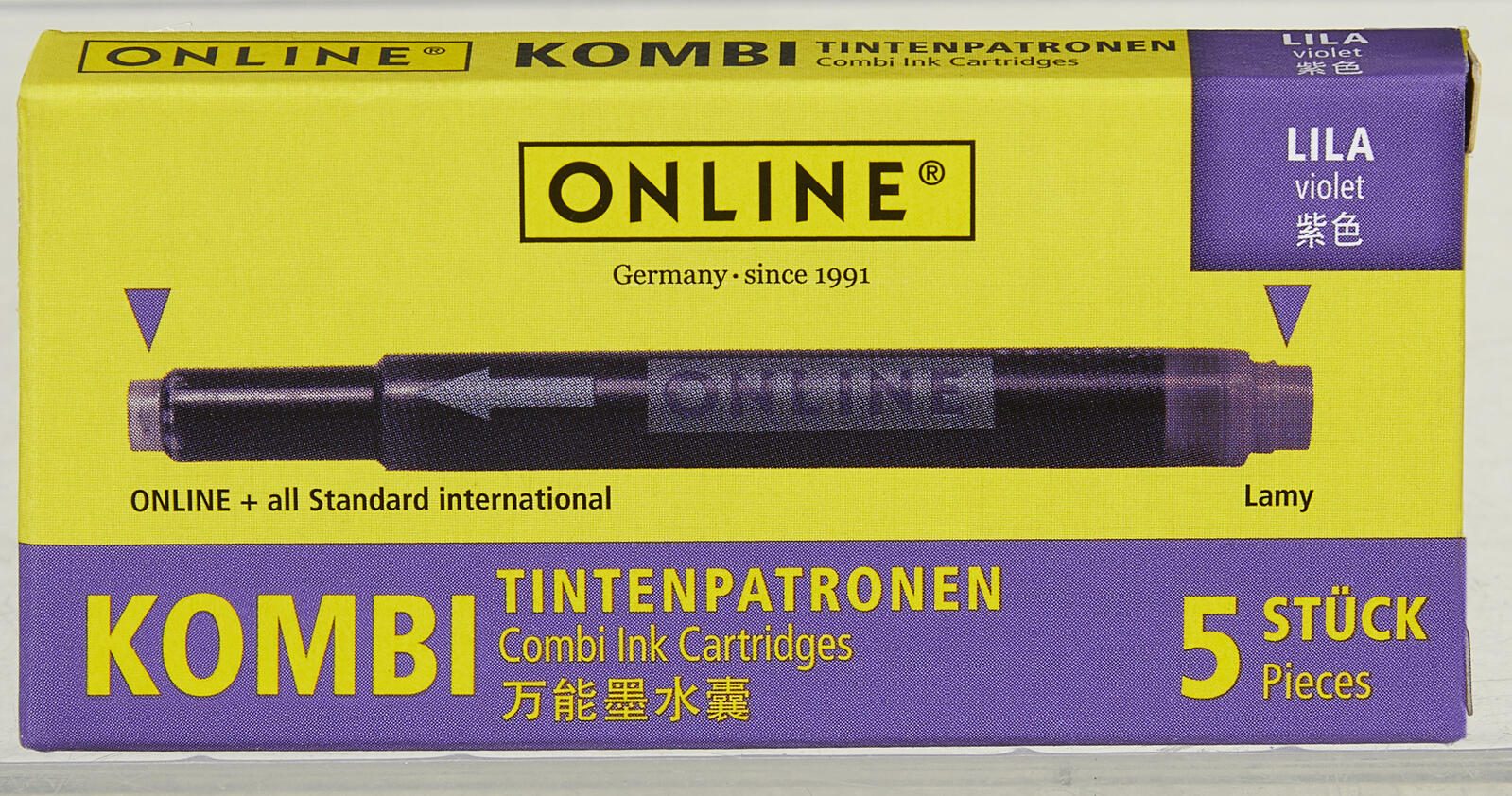 ONLINE® Tintenpatronen für Füller lila