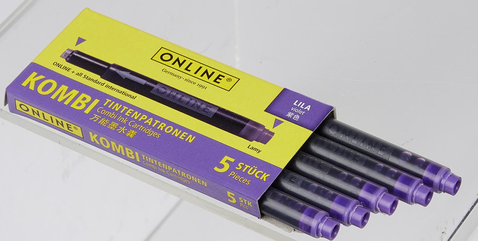 ONLINE® Tintenpatronen für Füller lila
