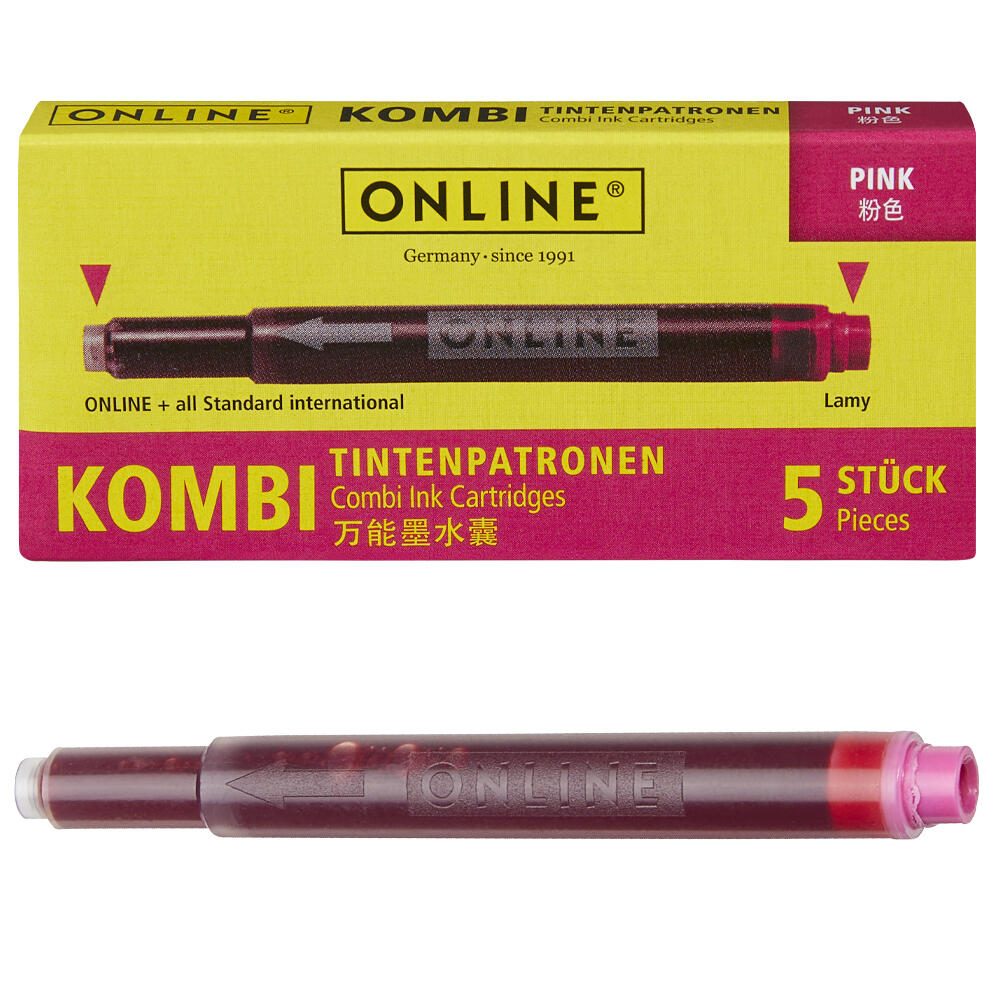 ONLINE® Tintenpatronen für Füller pink