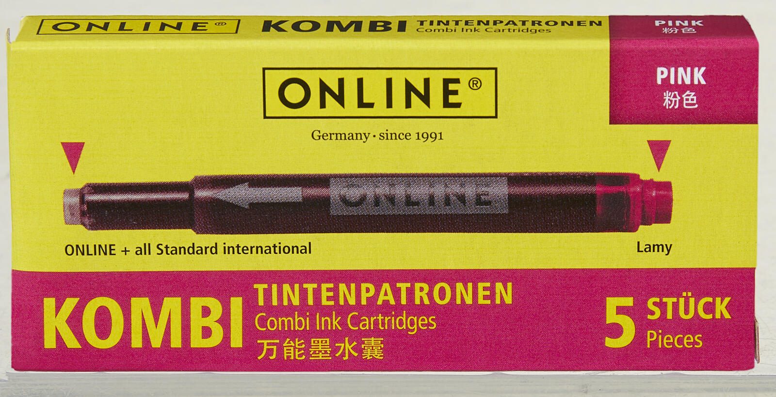 ONLINE® Tintenpatronen für Füller pink