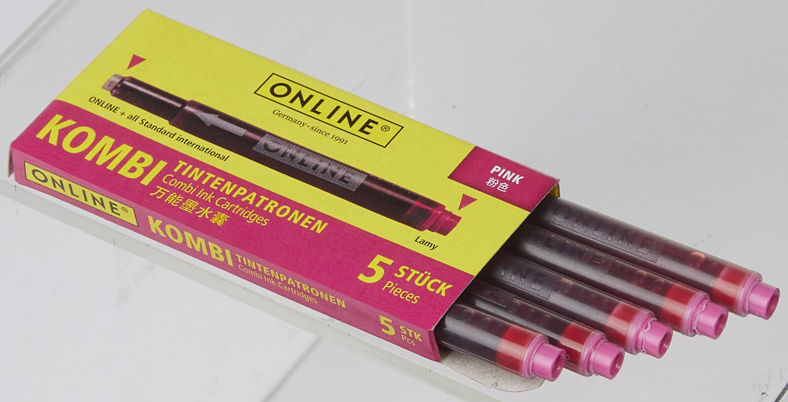 ONLINE® Tintenpatronen für Füller pink