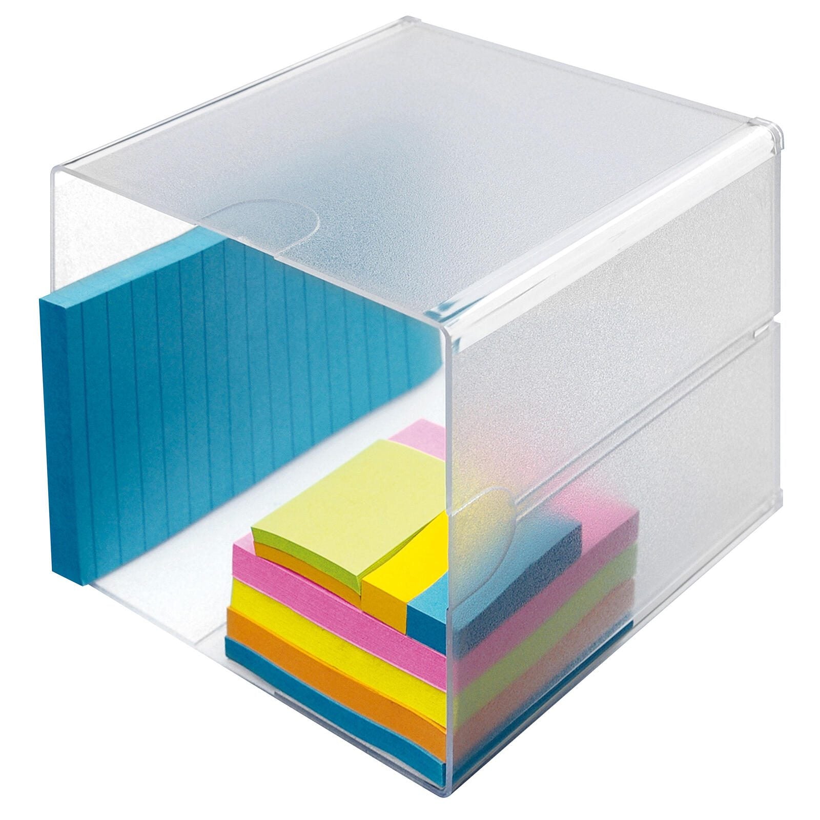 Aufbewahrungsbox Deflecto 'Cube' 15,3 x 15,3 x 18,3 cm transparent