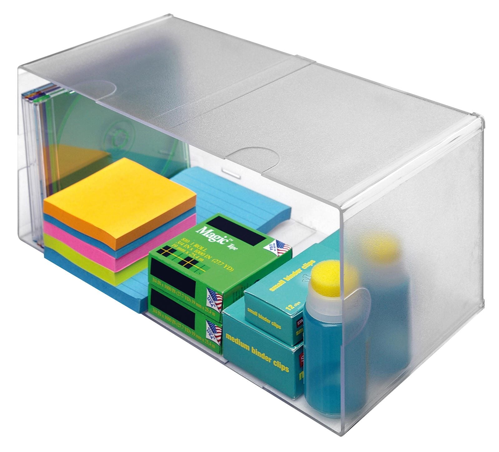 Aufbewahrungsbox Deflecto 'Cube' 30,5 x 15,3 x 15,3 cm transparent