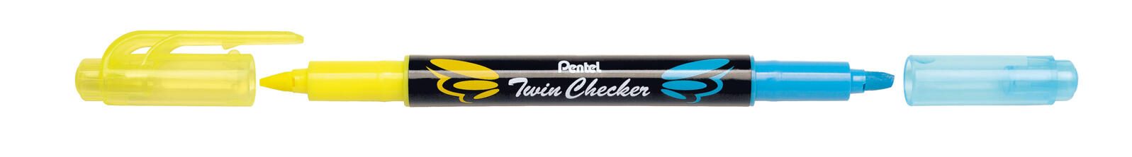 Pentel Twin Checker Textmarker Mehrfarbig