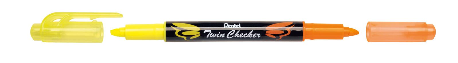 Pentel Twin Checker Textmarker Mehrfarbig