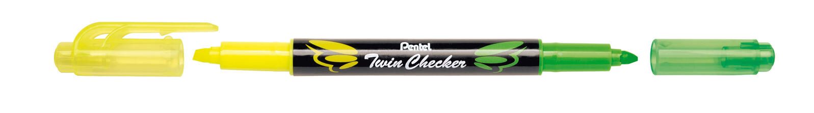 Pentel Twin Checker Textmarker Mehrfarbig