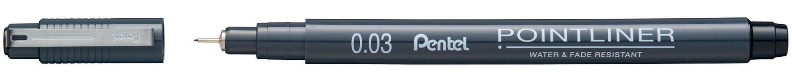 Pentel Pointliner Fineliner 0.03 mm Schwarz