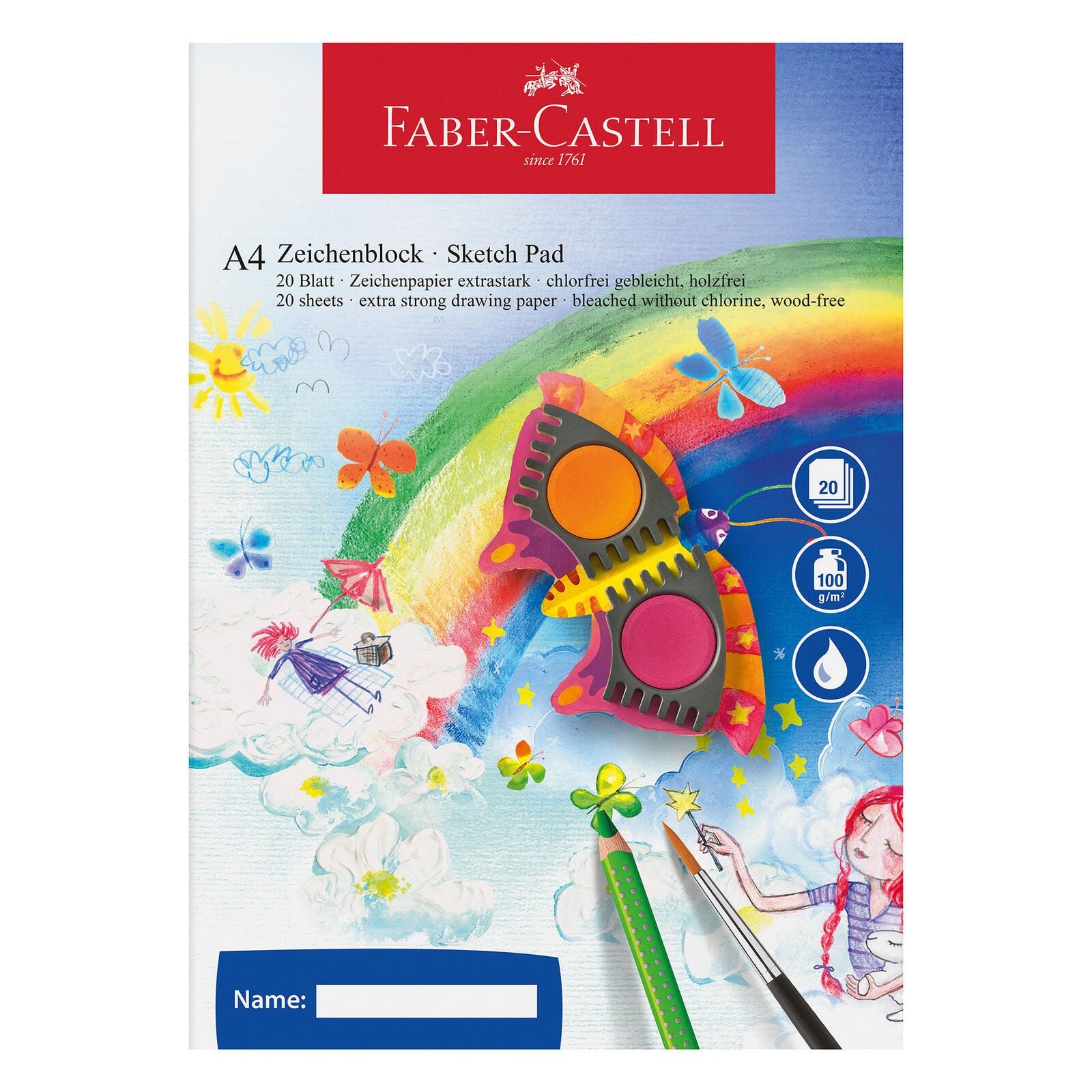 FABER-CASTELL Zeichenblock DIN A4 20 Blatt