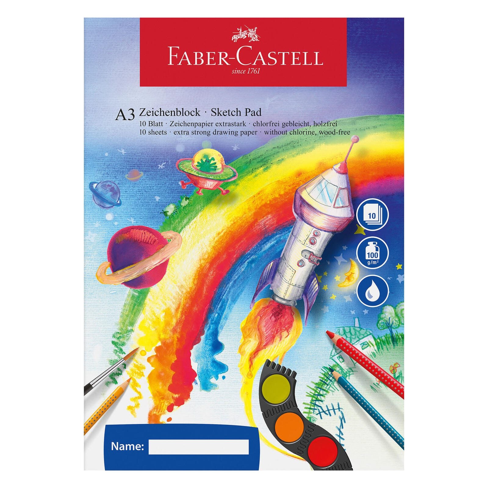 FABER-CASTELL Zeichenblock DIN A3 10 Blatt