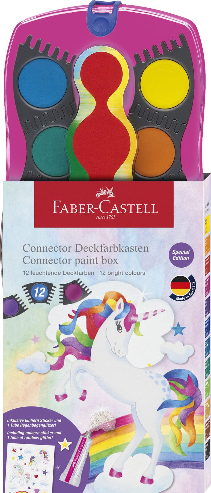 FABER-CASTELL Wasserfarbkasten 12 Farben