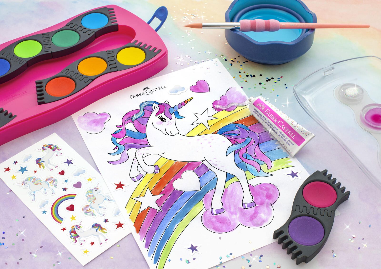 FABER-CASTELL Wasserfarbkasten 12 Farben
