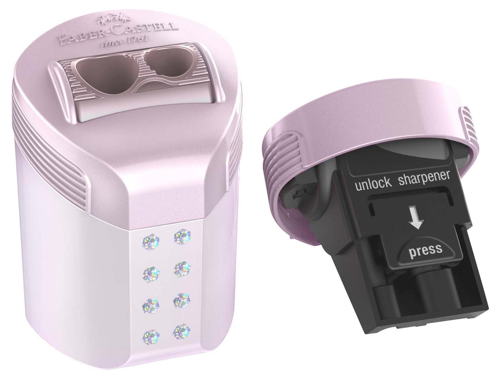 FABER-CASTELL Dosenspitzer doppelt rosa, lila oder türkis