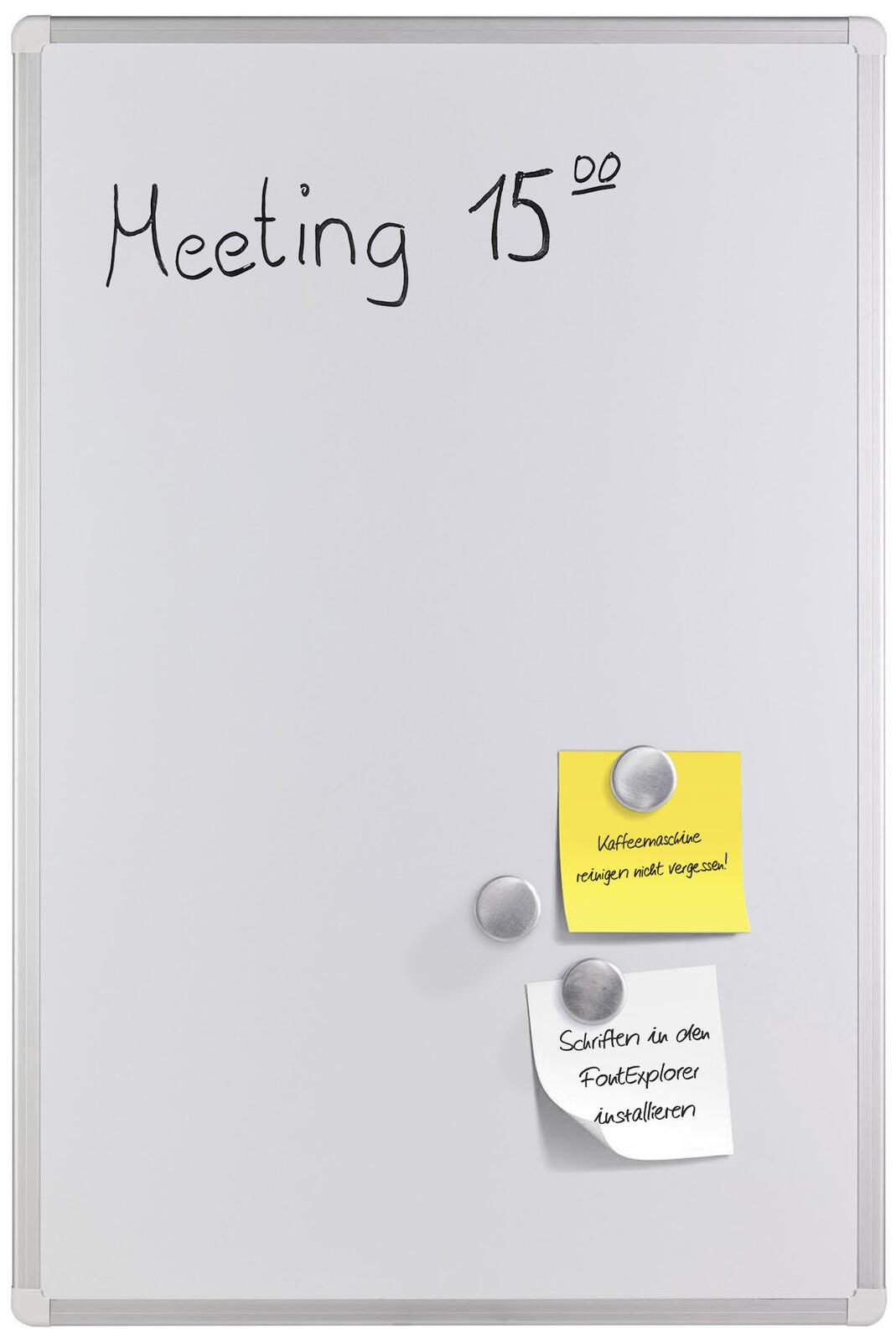 Whiteboard 90,0 x 60,0 cm lackierter Stahl weiß