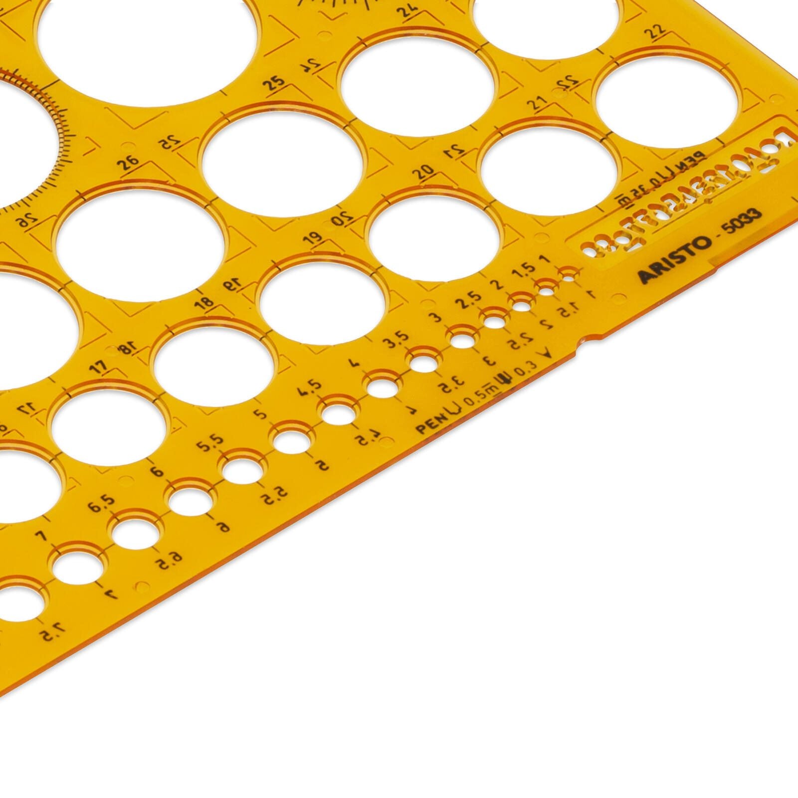 ARISTO Zeichenschablone orange-transparent
