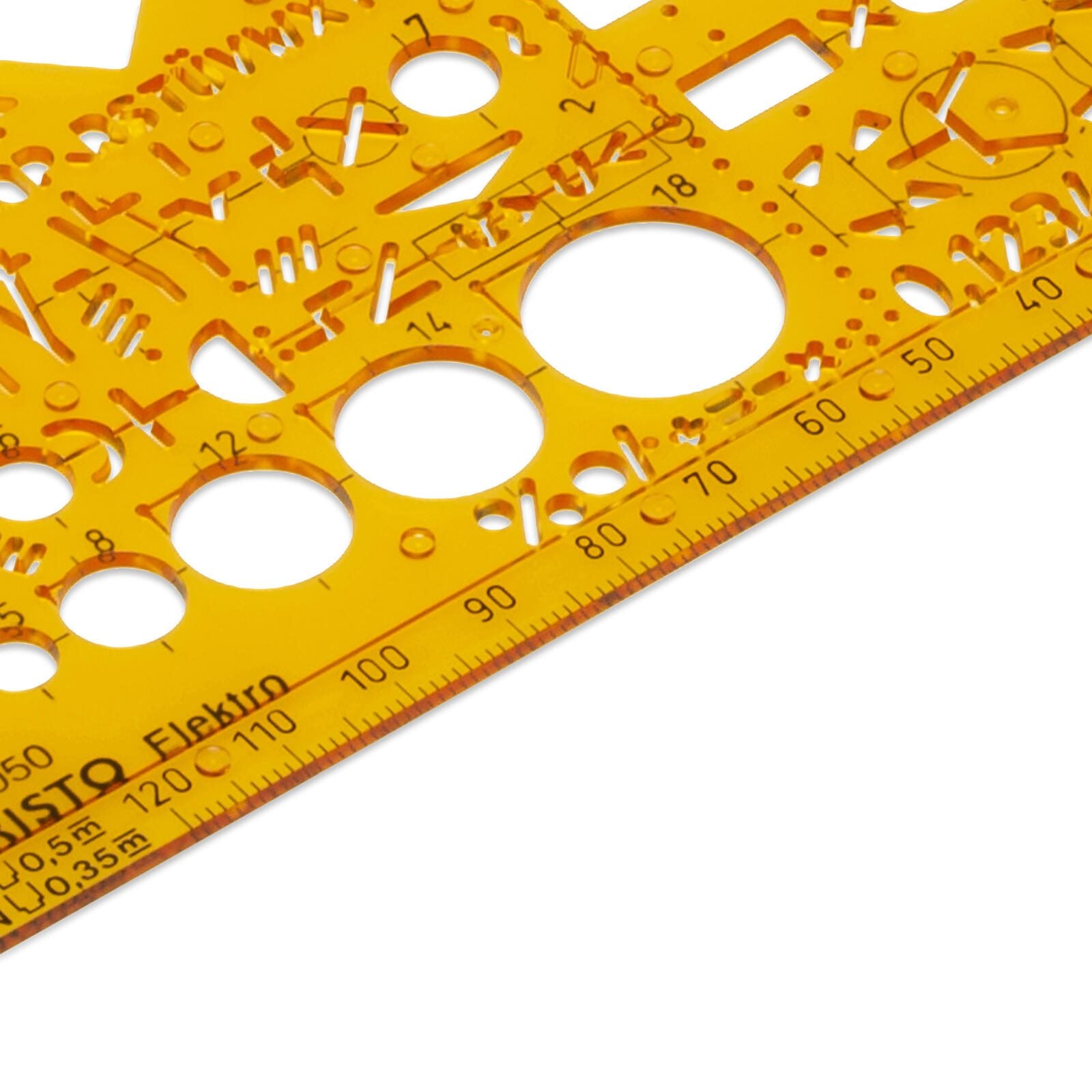 ARISTO Zeichenschablone gelb-transparent