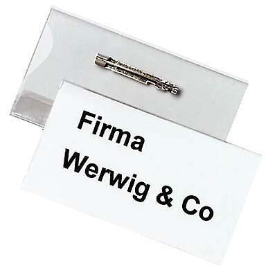 DURABLE Namensschilder transparent 7.5 cm x 4 cm