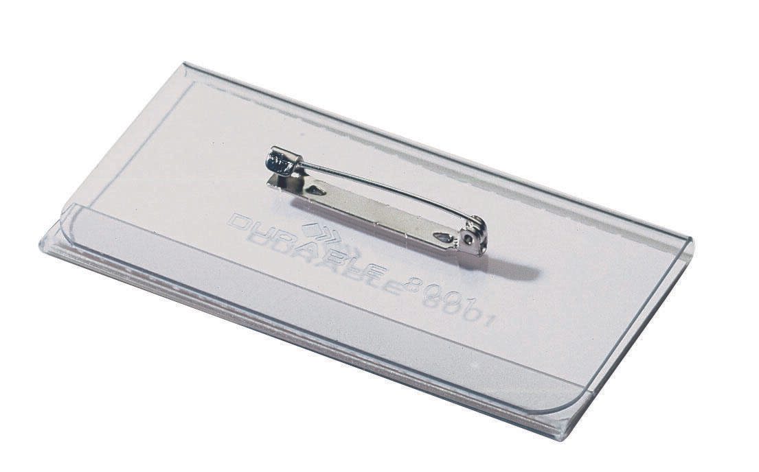 DURABLE Namensschilder transparent 7.5 cm x 4 cm