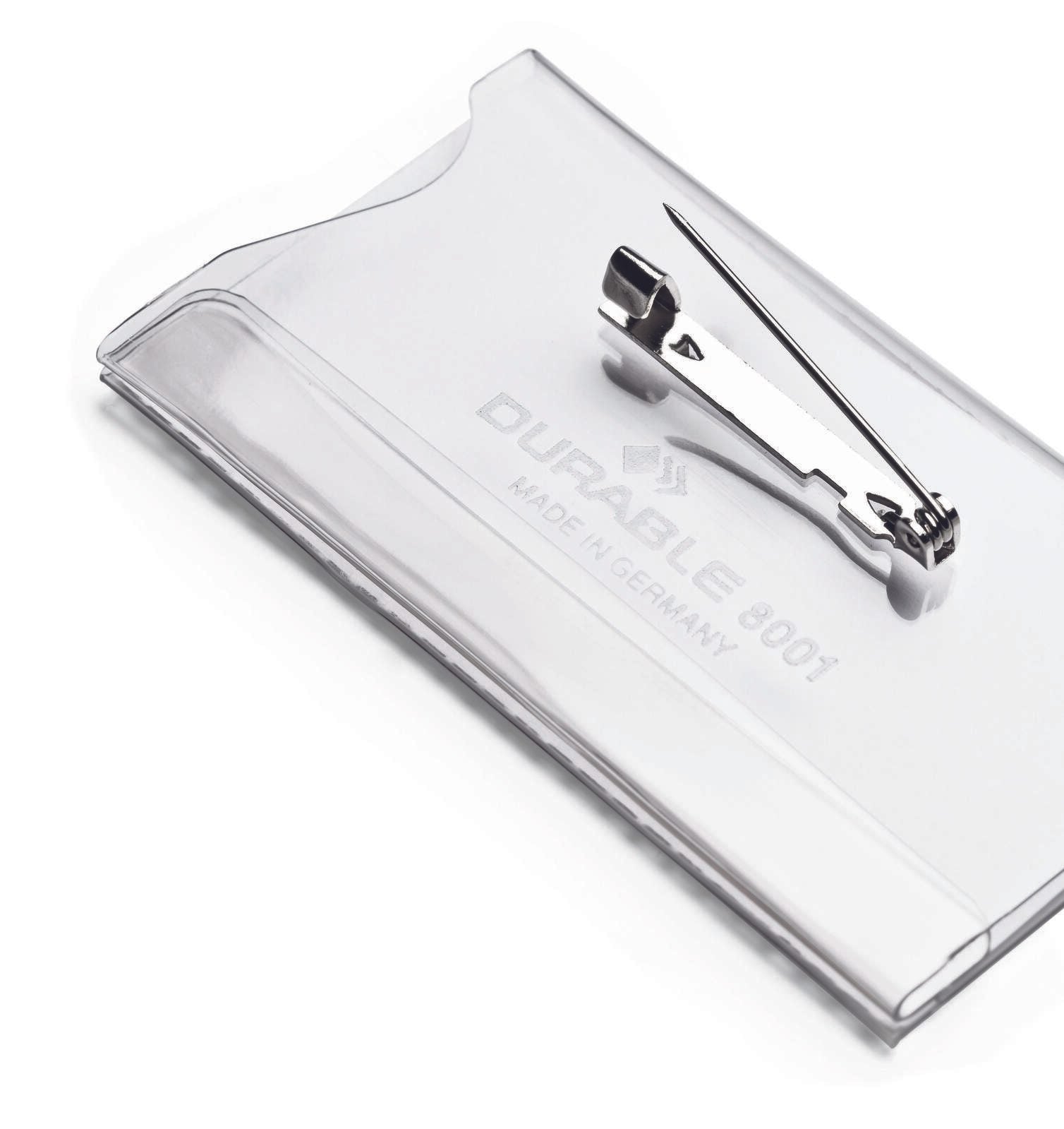 DURABLE Namensschilder transparent 7.5 cm x 4 cm