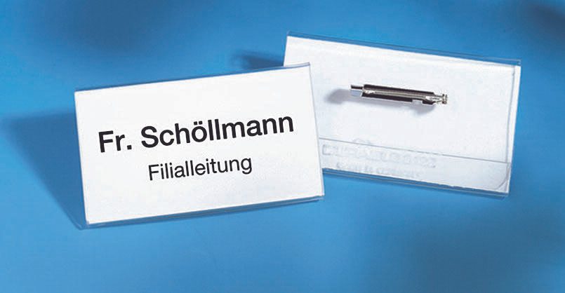 DURABLE Namensschilder transparent 7.5 cm x 4 cm
