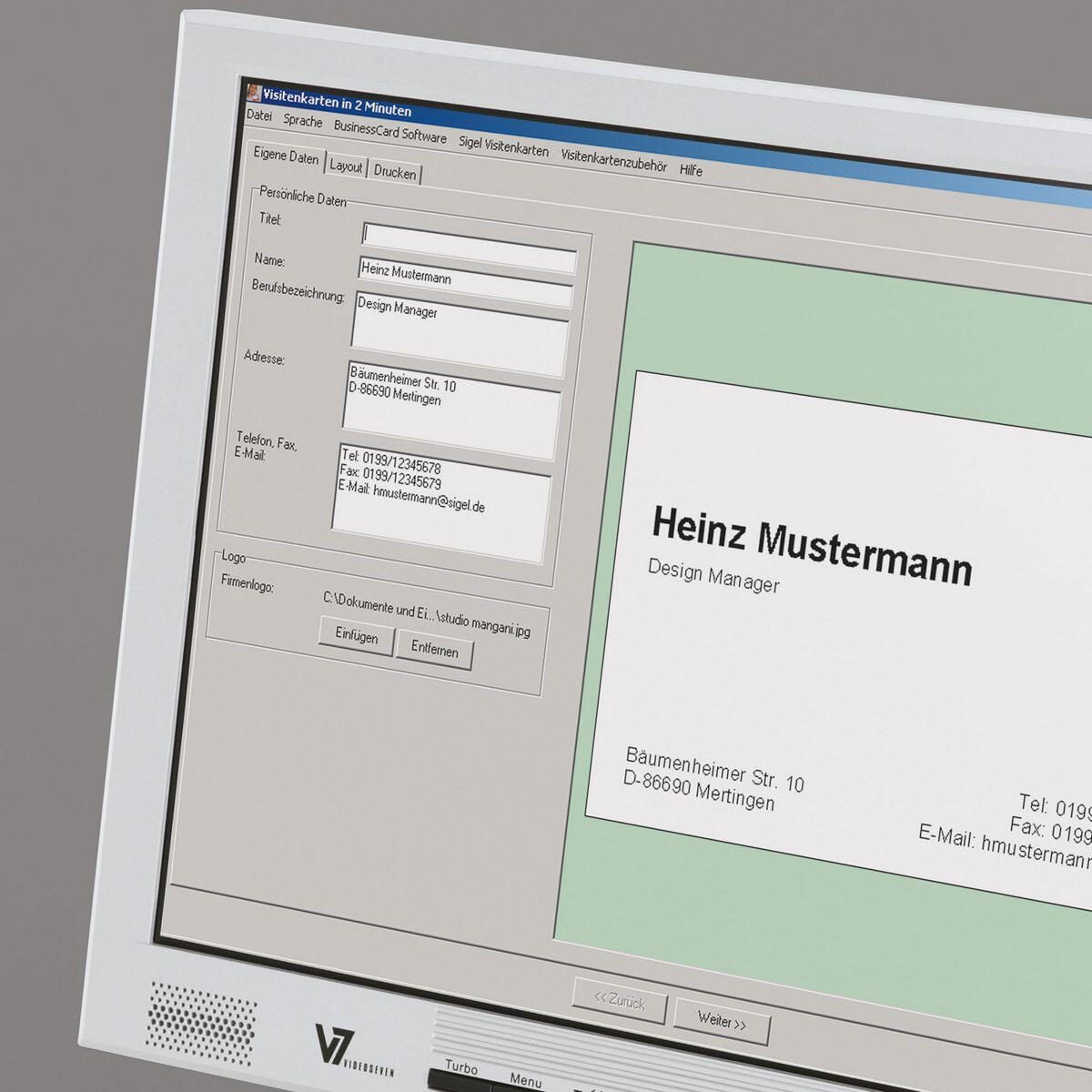 SIGEL Visitenkarten 185 g/m² matt hochweiß