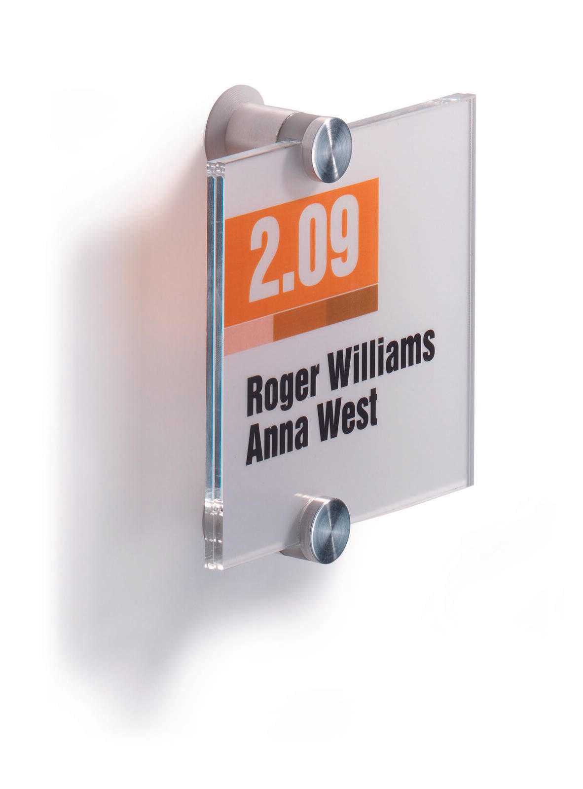 DURABLE Türschild 10,5 x 10,5 cm transparent