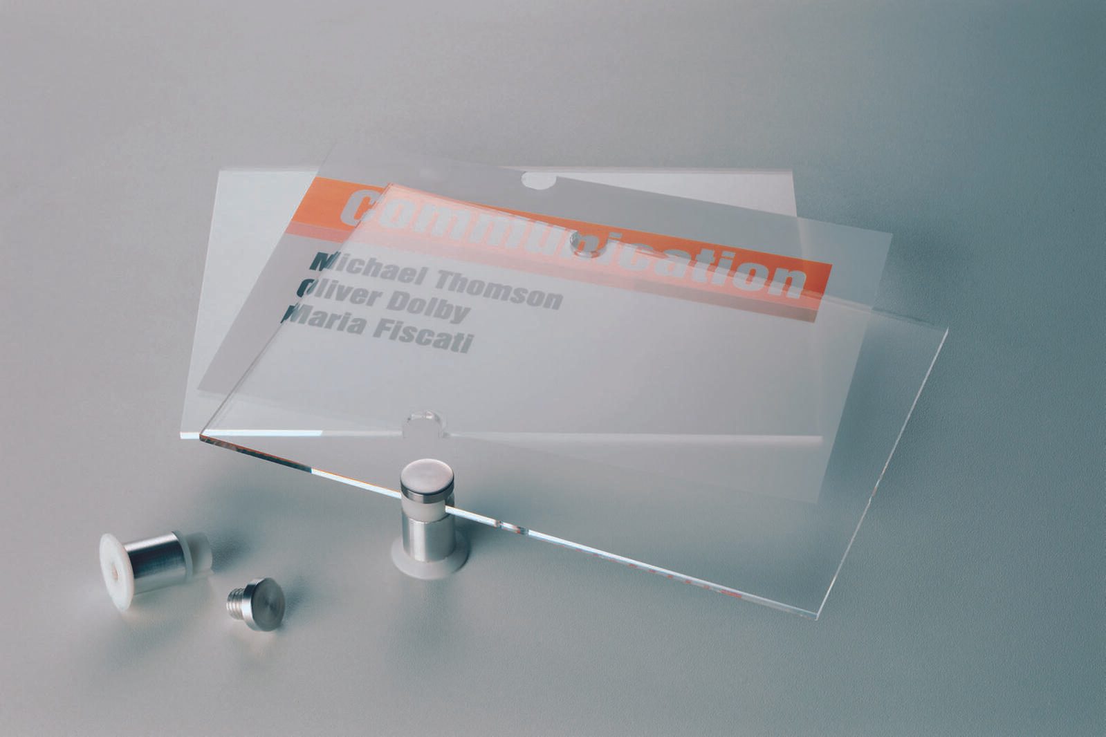 DURABLE Türschild 10,5 x 10,5 cm transparent