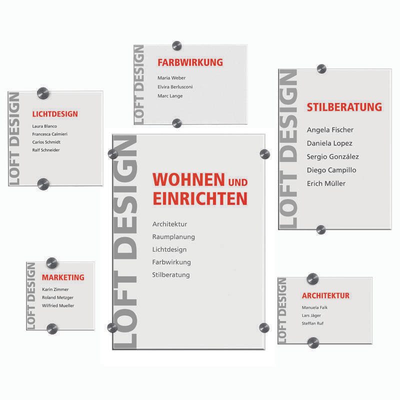 DURABLE Türschild 10,5 x 10,5 cm transparent