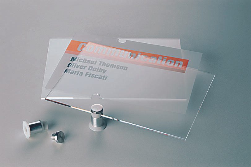 DURABLE Türschild 10,5 x 10,5 cm transparent