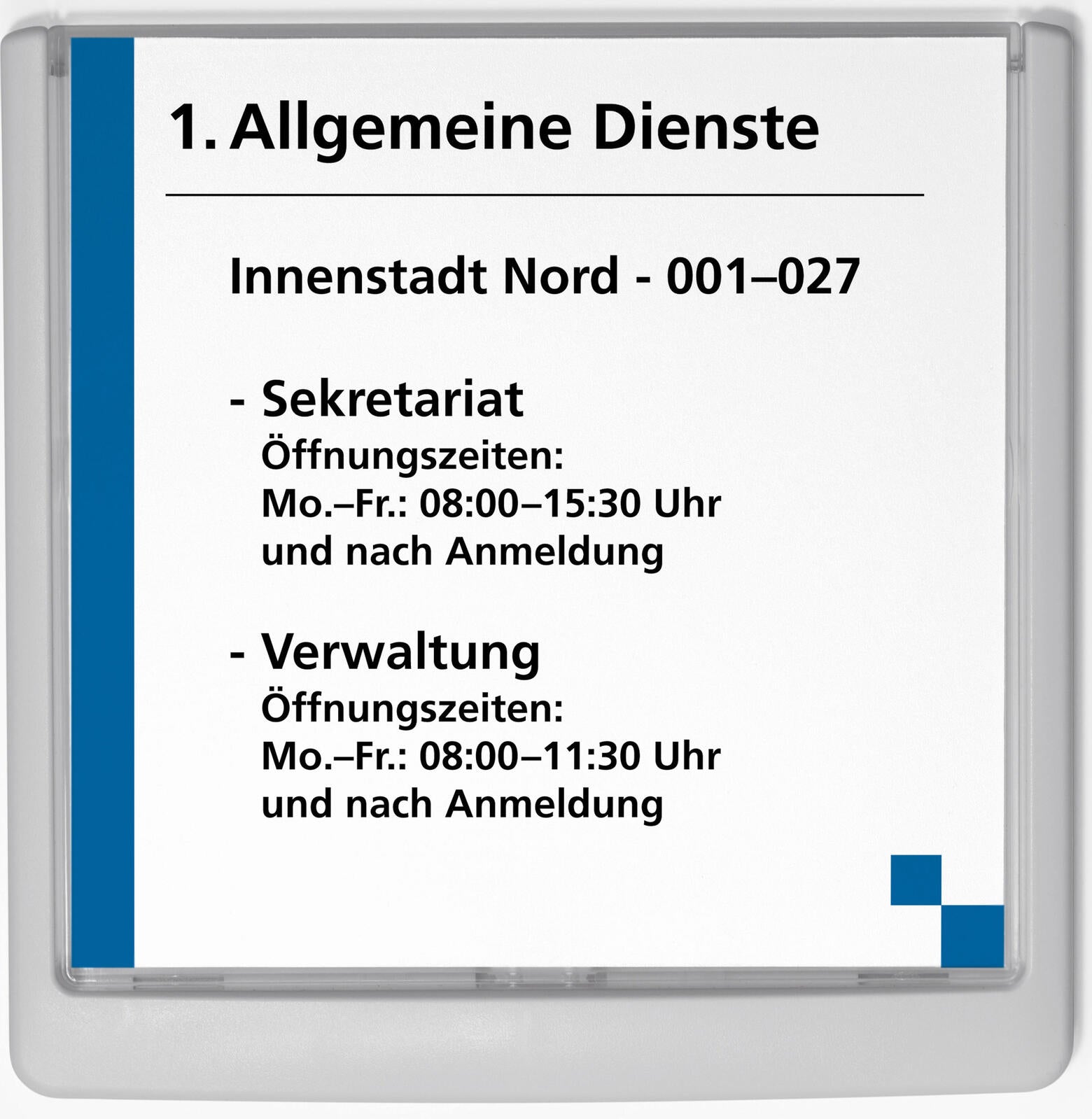 DURABLE Türschild 14,9 x 14,85 cm weiß