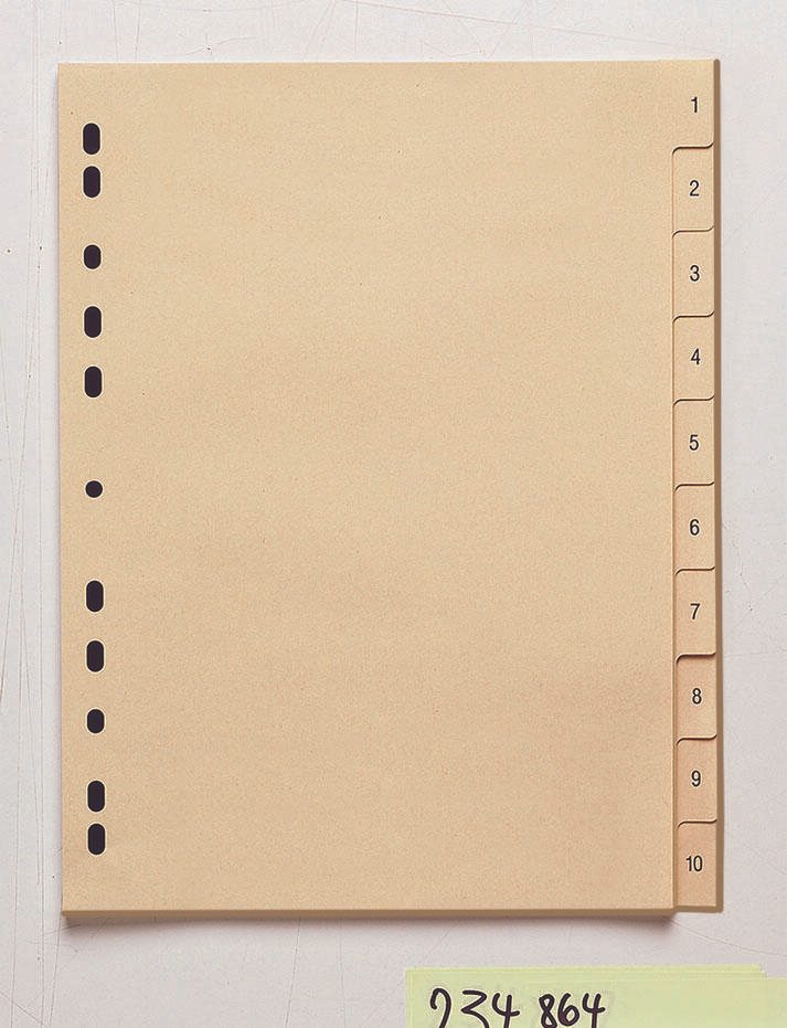 Ordnerregister Vollformat 1-10 DIN A4