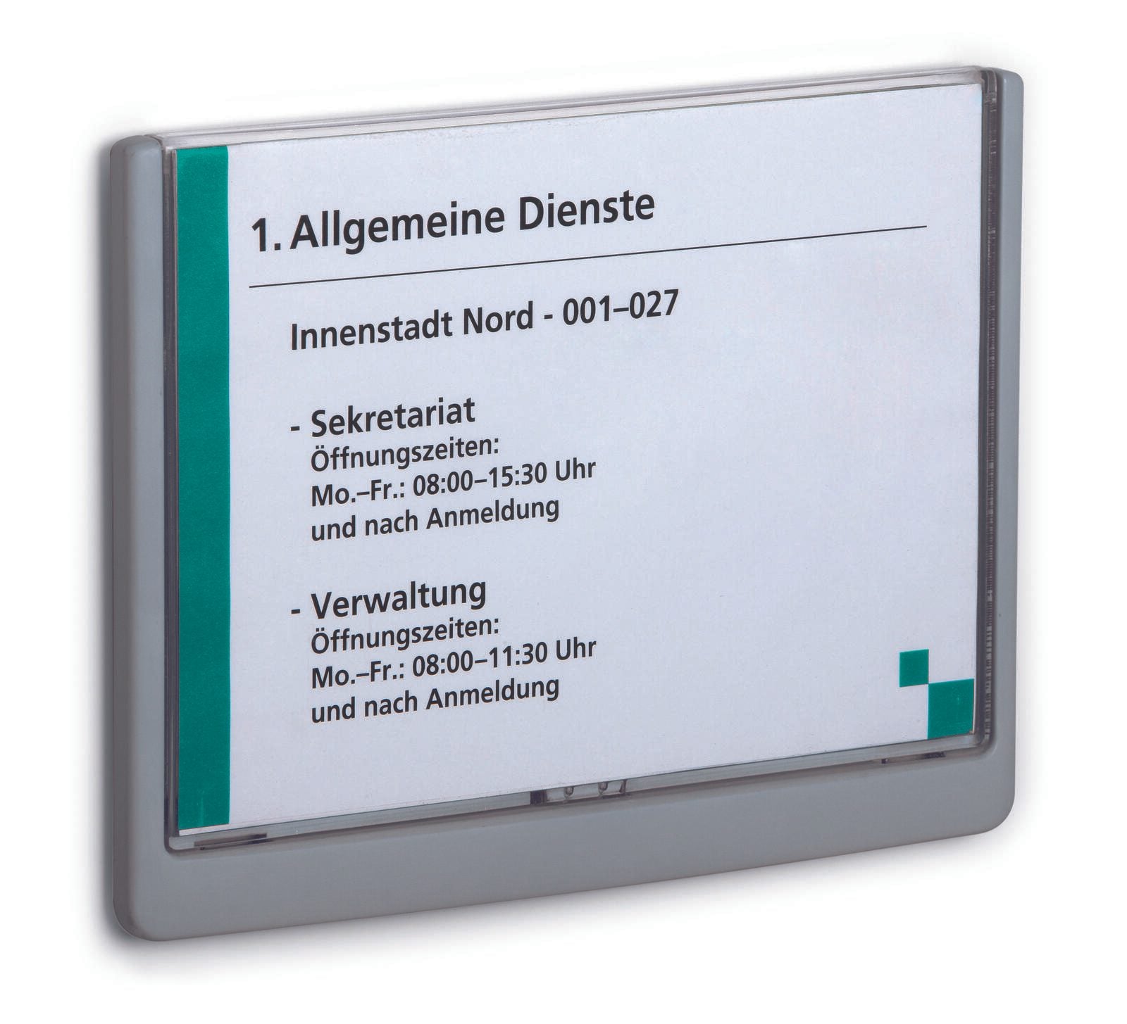 DURABLE Türschild 21,0 x 14,85 cm grafit