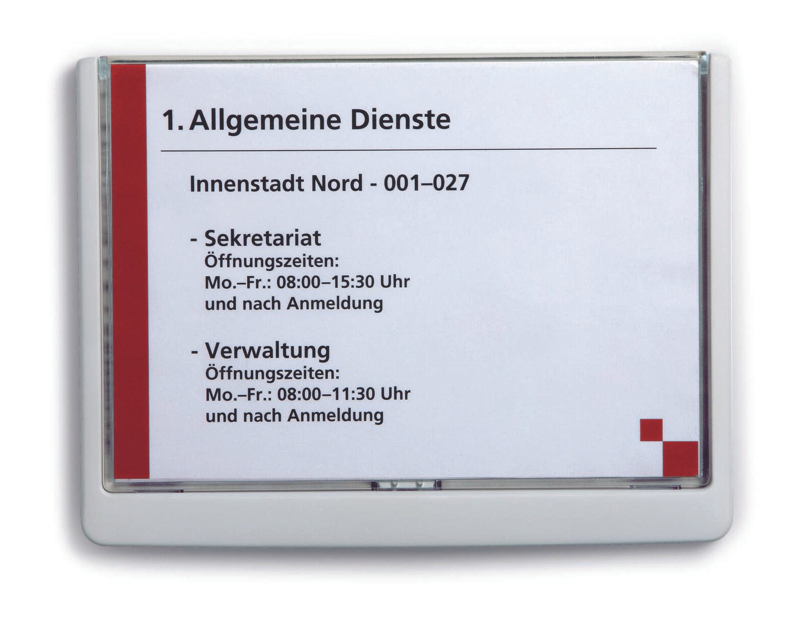 DURABLE Türschild 21,0 x 14,85 cm weiß