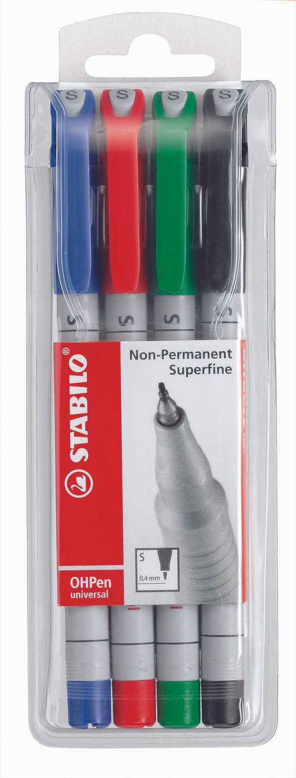 STABILO OHPen universal Folienstifte-Set 0.4 mm Mehrfarbig