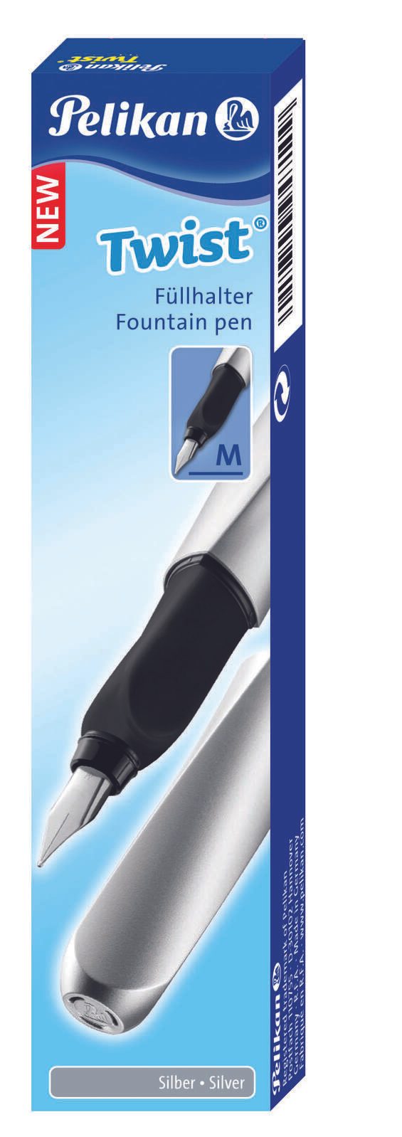 Pelikan Patronenfüller Twist silber