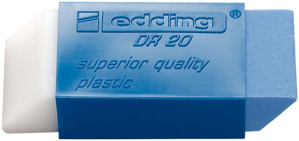 edding Radiergummi transparent oder blau