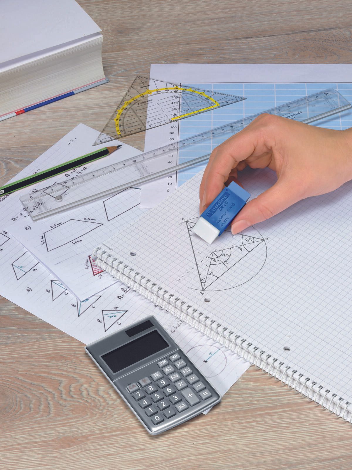 edding Radiergummi transparent oder blau