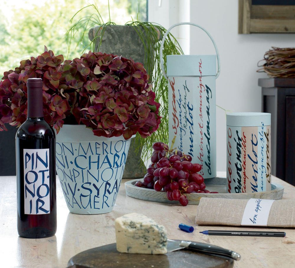 edding Filzstifte Schwarz 2.0 + 3.5 + 5.0 mm