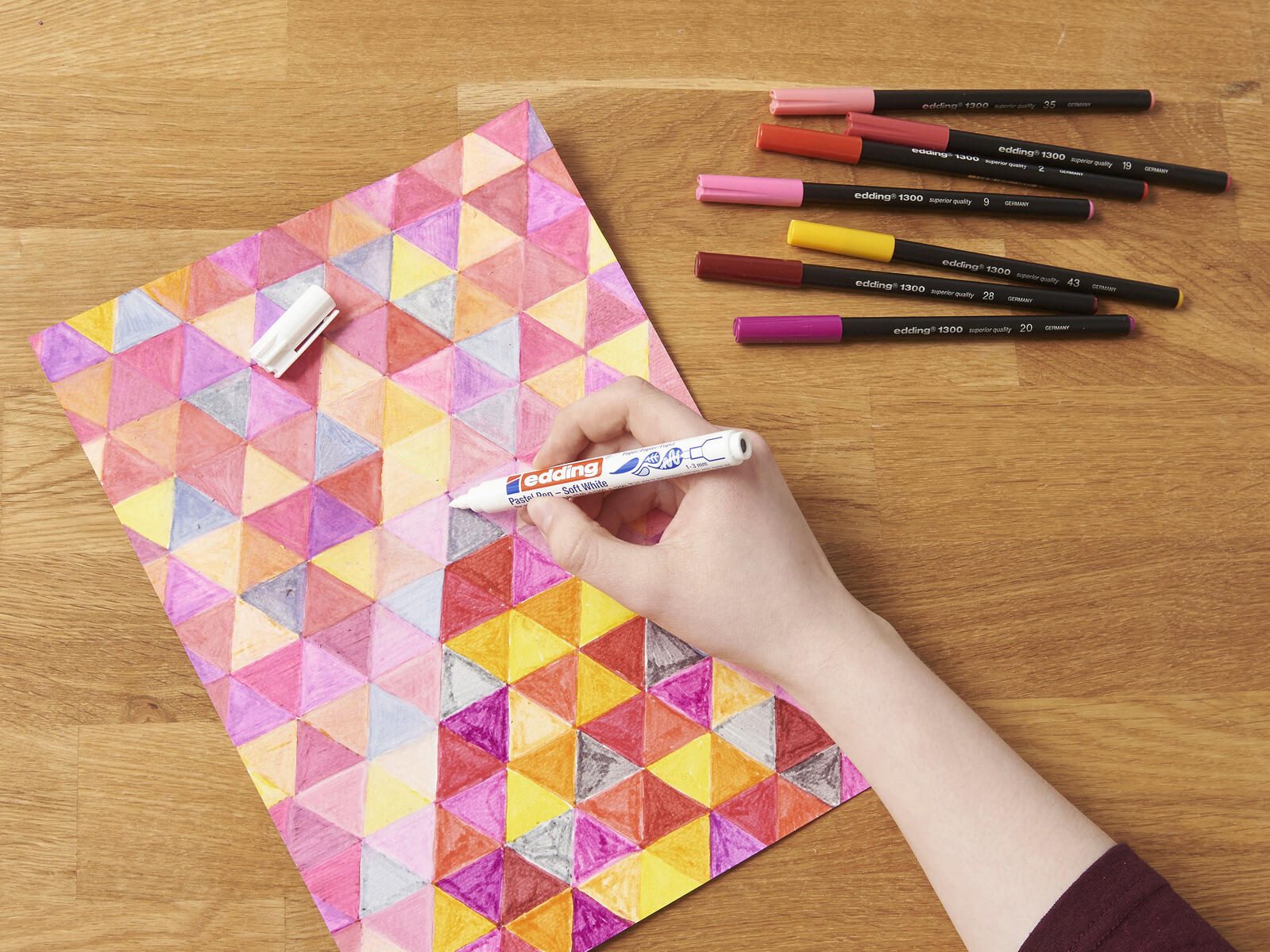 edding Filzstift Weiß 1.0 - 3.0 mm