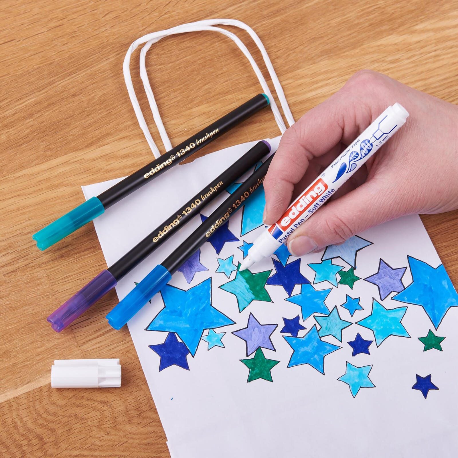 edding Filzstift Weiß 1.0 - 3.0 mm