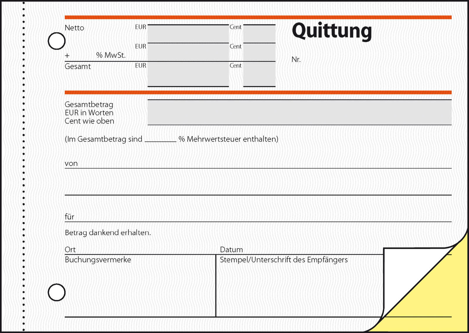 SIGEL Quittungen, MwSt. separat ausgewiesen Formularbücher T1178 + GRATIS 1 St.