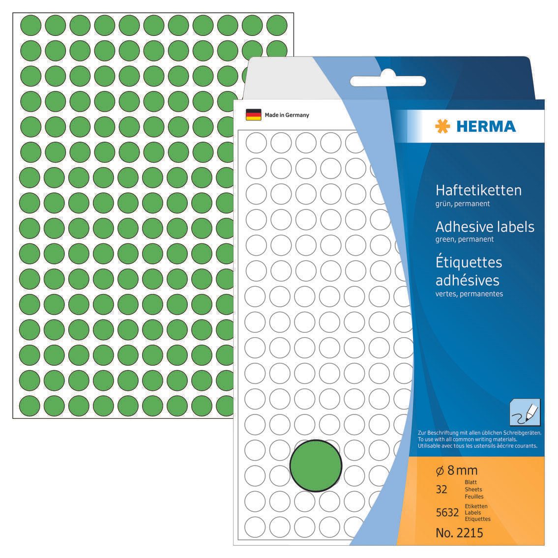HERMA Klebepunkte Ø 8,0 mm grün