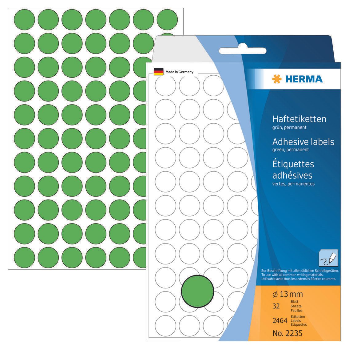 HERMA Klebepunkte Ø 13,0 mm grün